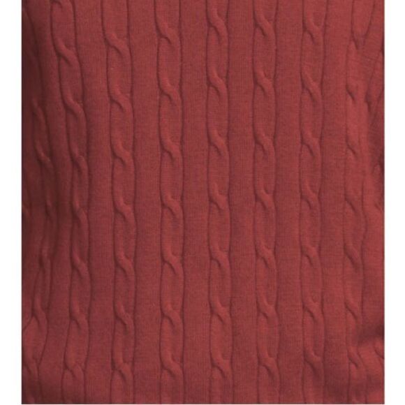 Club Room Men's Pima Cable Quarter-Zip Red Size Extra Large - Picture 2 of 10